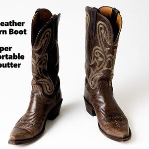 Real Leather Cowboy Boots Size 7